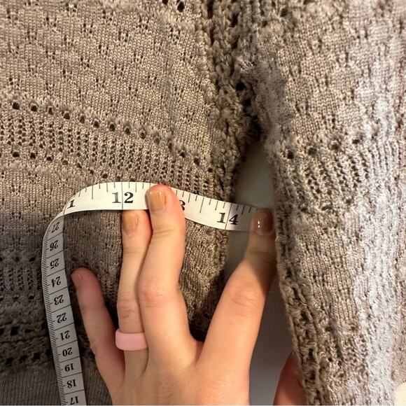 SEA New York Taupe Tan Brown Merino Wool Sweater Knit Top XS - Picture 5 of 11